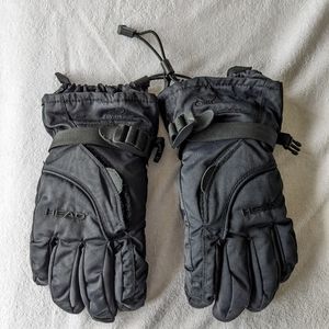 Head Winter Ski Snowboard Women Black Snow Gloves Size M